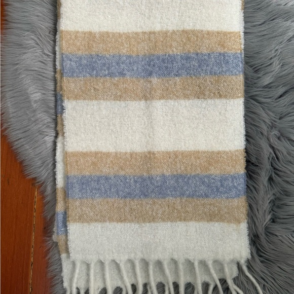 JW Anderson X Uniqlo Brushed Scarf Wool Blend Fringe Long Winter Wrap Blanket - Picture 4 of 4